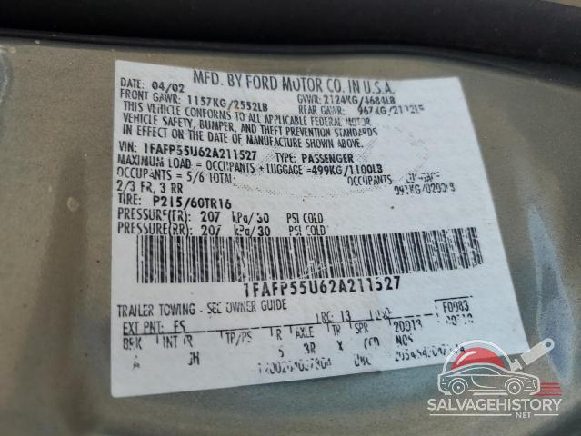1FAFP55U62A211527 2002 FORD ALL Models photo no. 12