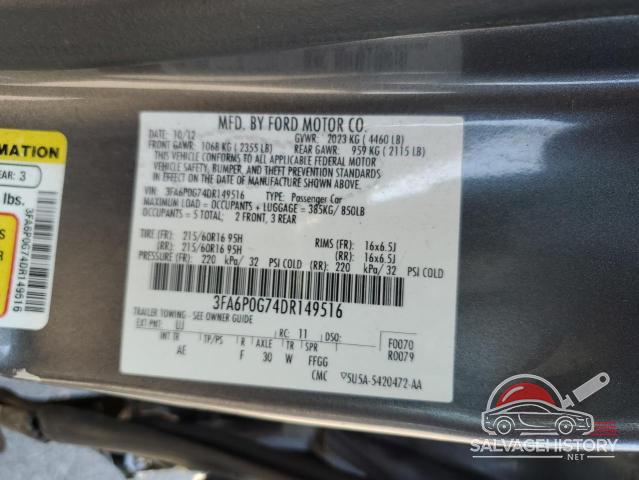 3FA6P0G74DR149516 2013 FORD ALL Models photo no. 12