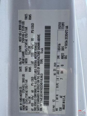 1FTNE2EWXEDB18363 2014 FORD ALL Models photo no. 10
