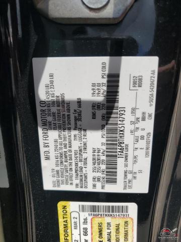 1FA6P8THXK5147931 2019 FORD ALL OTHER photo no. 12