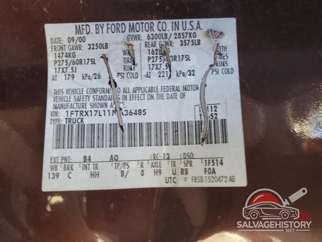 1FTRX17L11NA36485 2001 FORD All Models photo no. 13