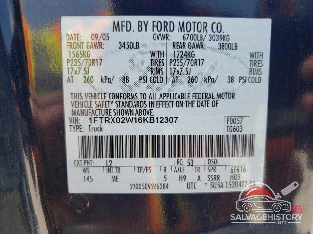1FTRX02W16KB12307 2006 FORD All Models photo no. 12