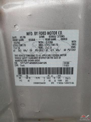 1FTVF14588KD44126 2008 FORD All Models photo no. 12