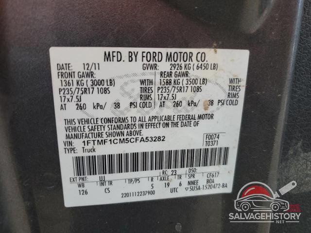 1FTMF1CM5CFA53282 2012 FORD All Models photo no. 12