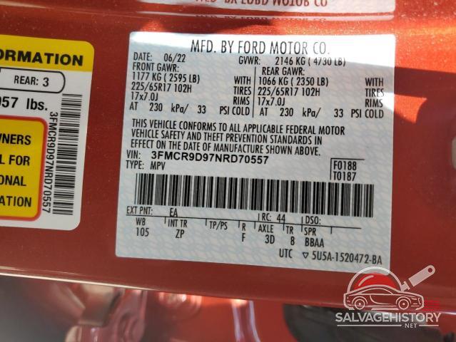 3FMCR9D97NRD70557 2022 FORD BRONCO photo no. 13