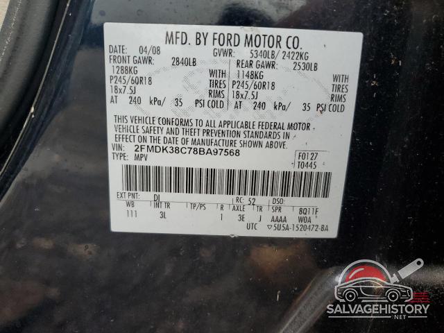 2FMDK38C78BA97568 2008 FORD EDGE photo no. 13
