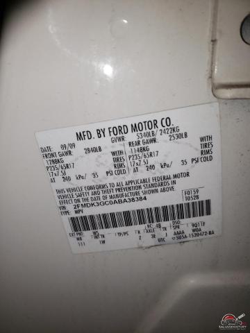 2FMDK3GC0ABA38384 2010 FORD EDGE photo no. 10
