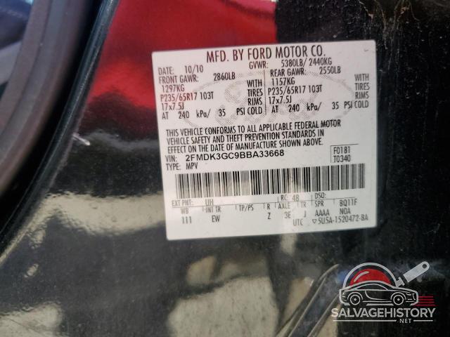 2FMDK3GC9BBA33668 2011 FORD EDGE photo no. 13