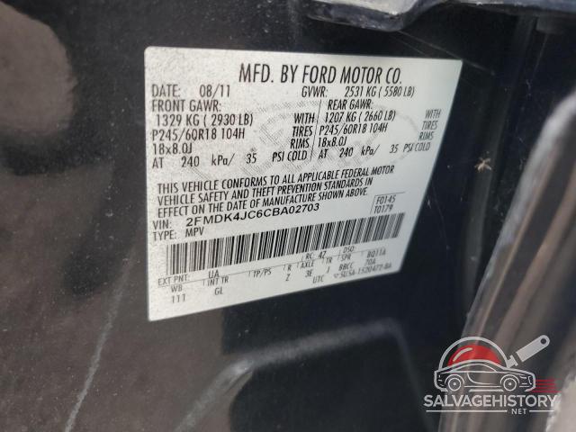 2FMDK4JC6CBA02703 2012 FORD EDGE photo no. 13