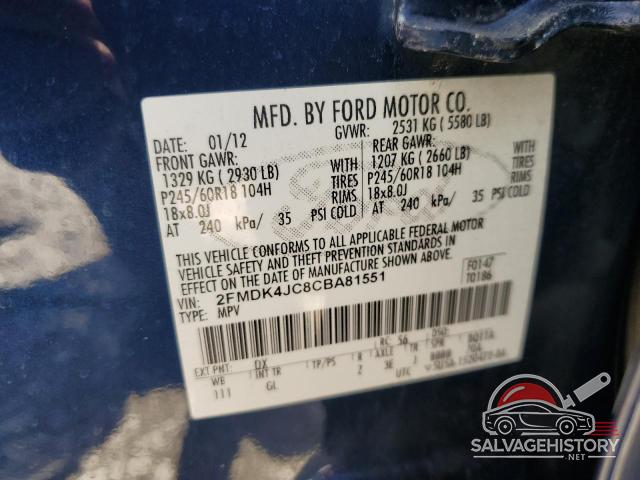 2FMDK4JC8CBA81551 2012 FORD EDGE photo no. 13