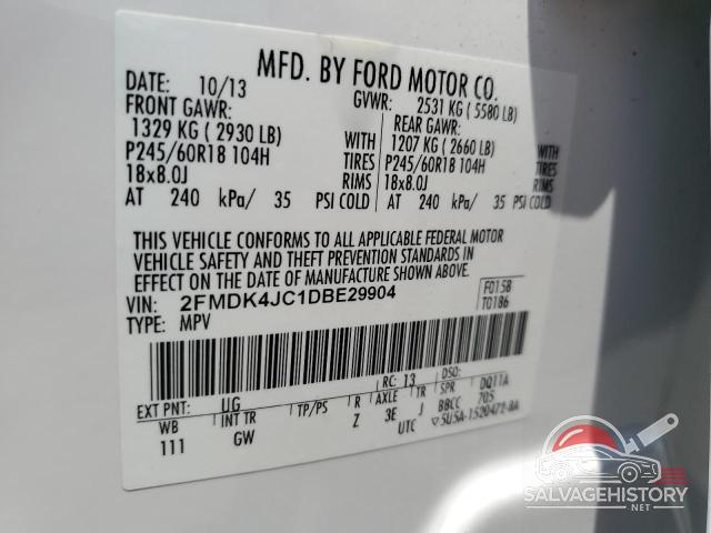2FMDK4JC1DBE29904 2013 FORD EDGE photo no. 14