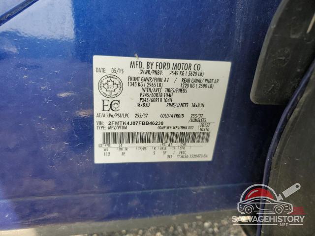 2FMTK4J87FBB46238 2015 FORD EDGE photo no. 12