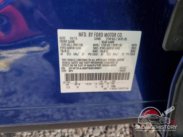 2FMTK4J88FBB39881 2015 FORD EDGE photo no. 13