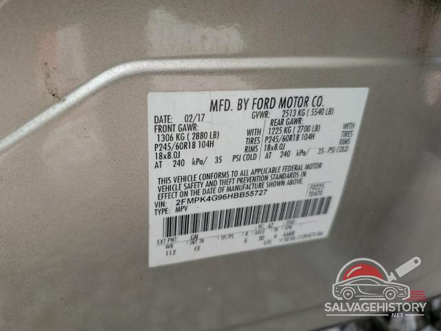 2FMPK4G96HBB55727 2017 FORD EDGE photo no. 13