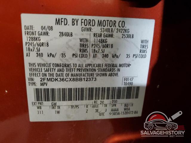 2FMDK36CX8BB12373 2018 FORD EDGE photo no. 13