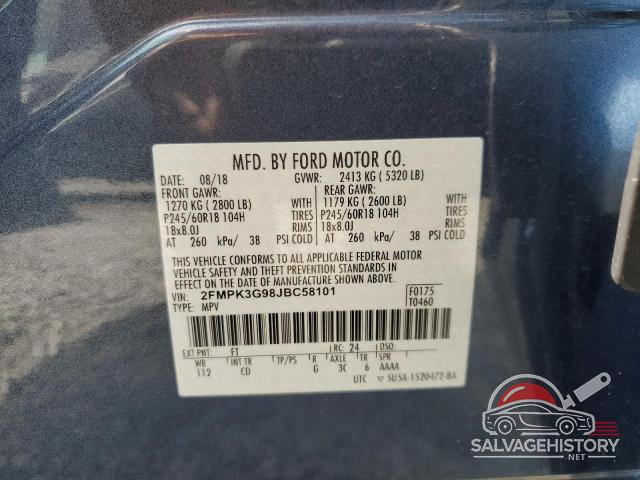2FMPK3G98JBC58101 2018 FORD EDGE photo no. 14