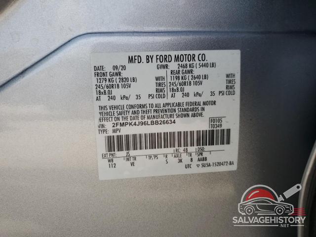 2FMPK4J96LBB26634 2020 FORD EDGE photo no. 13