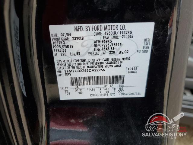 1FMYU02Z55DA22266 2005 FORD ESCAPE photo no. 13
