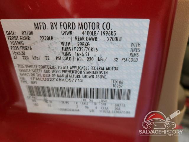 1FMCU02ZX8KD57713 2008 FORD ESCAPE photo no. 13