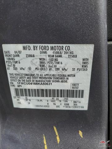 1FMCU04188KA50631 2008 FORD ESCAPE photo no. 13