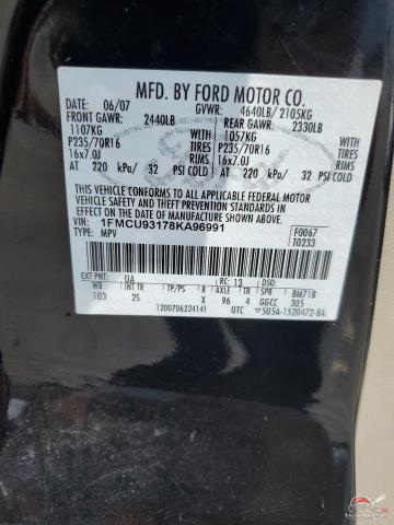 1FMCU93178KA96991 2008 FORD ESCAPE photo no. 13