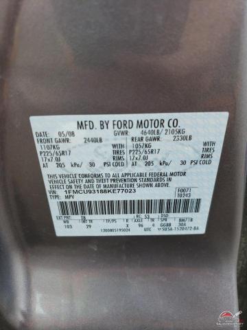 1FMCU93188KE77023 2008 FORD ESCAPE photo no. 13