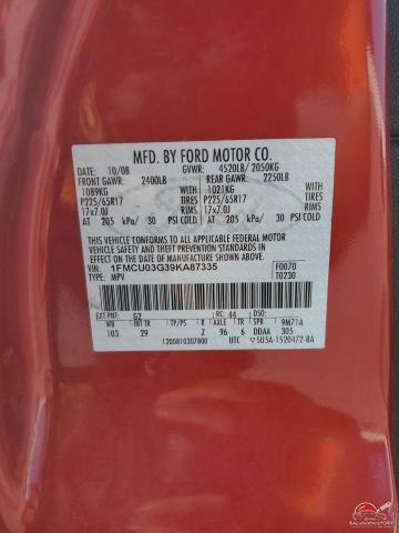 1FMCU03G39KA87335 2009 FORD ESCAPE photo no. 13