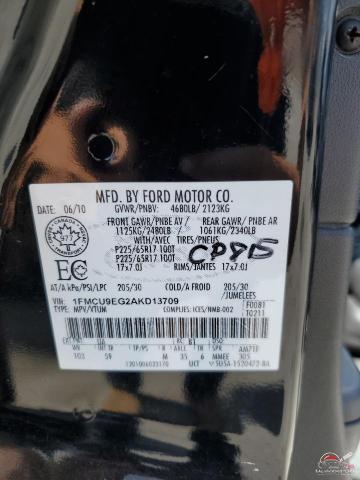 1FMCU9EG2AKD13709 2010 FORD ESCAPE photo no. 13