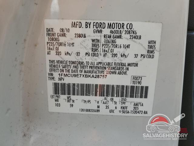 1FMCU9E7XBKA28757 2011 FORD ESCAPE photo no. 13