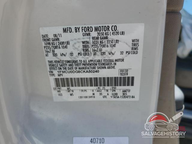 1FMCU0DG8CKA50240 2012 FORD ESCAPE photo no. 14