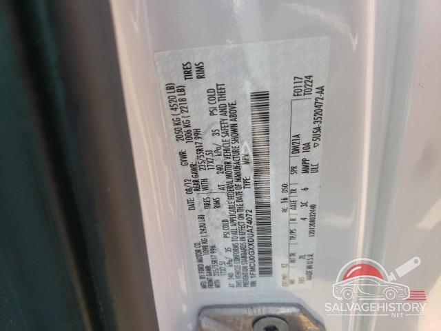 1FMCU0GXXDUA74072 2013 FORD ESCAPE photo no. 13