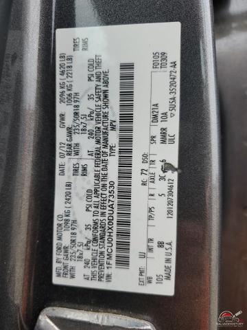 1FMCU0HX0DUA73530 2013 FORD ESCAPE photo no. 13