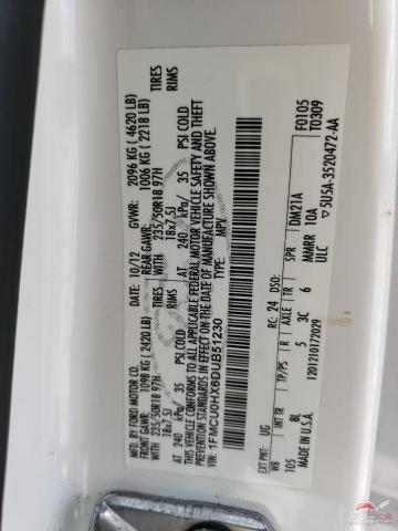 1FMCU0HX6DUB51230 2013 FORD ESCAPE photo no. 12