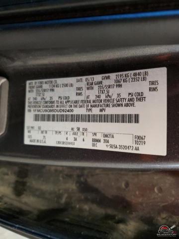 1FMCU9G95DUD92400 2013 FORD ESCAPE photo no. 13