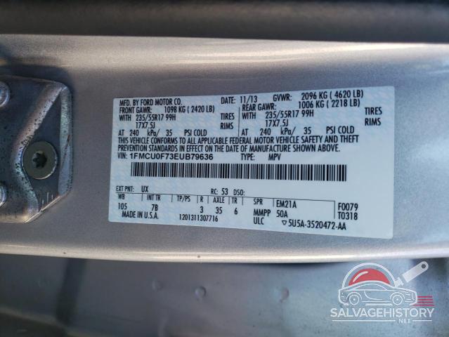 1FMCU0F73EUB79636 2014 FORD ESCAPE photo no. 13