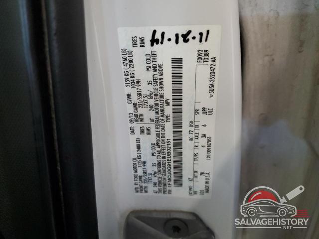 1FMCU0G91EUB02151 2014 FORD ESCAPE photo no. 12