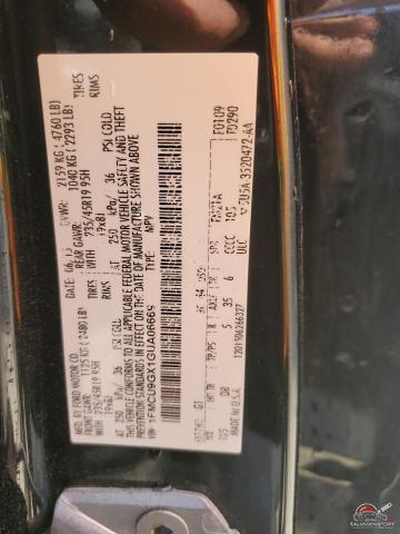 1FMCU9GX1GUA06669 2016 FORD ESCAPE photo no. 12