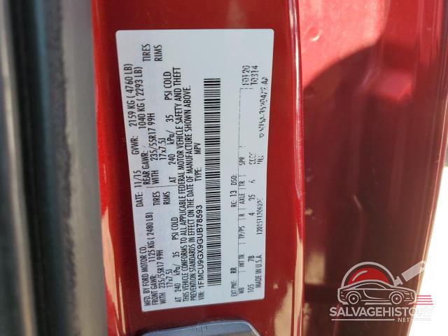 1FMCU9GX9GUB78593 2016 FORD ESCAPE photo no. 13