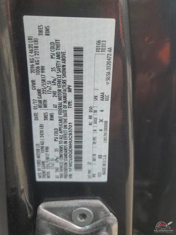 1FMCU0GD9HUC93701 2017 FORD ESCAPE photo no. 13