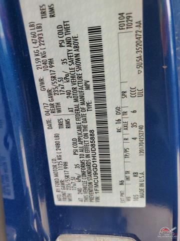 1FMCU9GD1HUD85888 2017 FORD ESCAPE photo no. 14