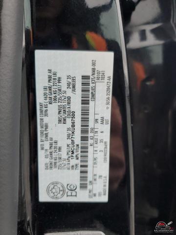 1FMCU0F71KUB67500 2019 FORD ESCAPE photo no. 12