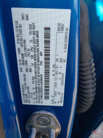 1FMCU9DZ1LUA58416 2020 FORD ESCAPE photo no. 14