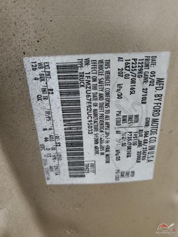 1FMZU67E82UC95033 2002 FORD EXPLORER photo no. 12