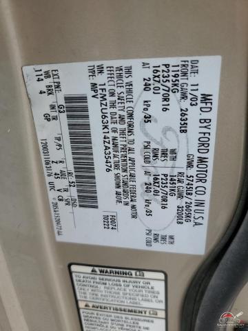 1FMZU63K14ZA35476 2004 FORD EXPLORER photo no. 13