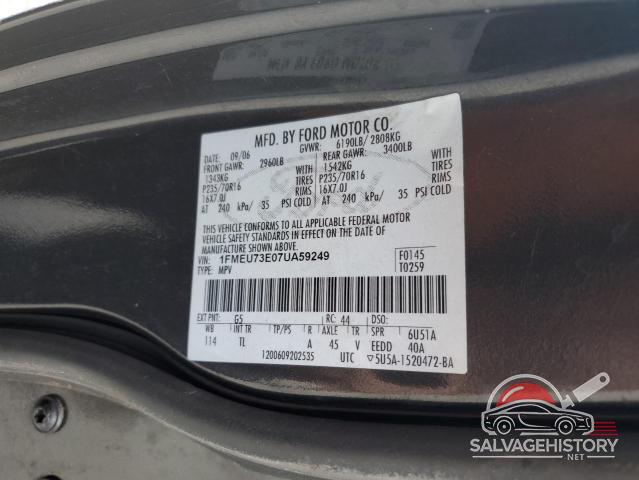 1FMEU73E07UA59249 2007 FORD EXPLORER photo no. 13