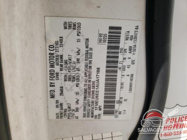 1FMEU6EE1AUA17168 2010 FORD EXPLORER photo no. 13