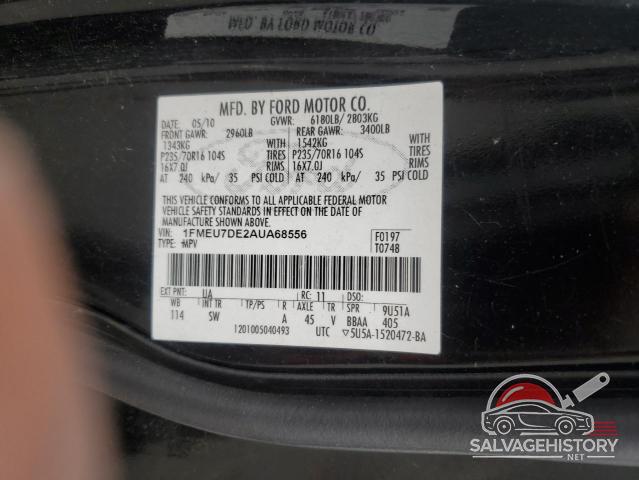 1FMEU7DE2AUA68556 2010 FORD EXPLORER photo no. 13