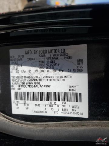 1FMEU7DE4AUA14997 2010 FORD EXPLORER photo no. 13