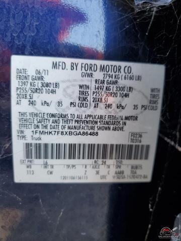 1FMHK7F8XBGA86488 2011 FORD EXPLORER photo no. 14