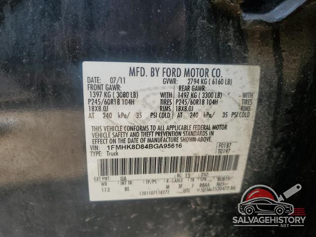 1FMHK8D84BGA95616 2011 FORD EXPLORER photo no. 13
